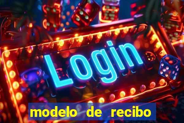 modelo de recibo de pagamento word