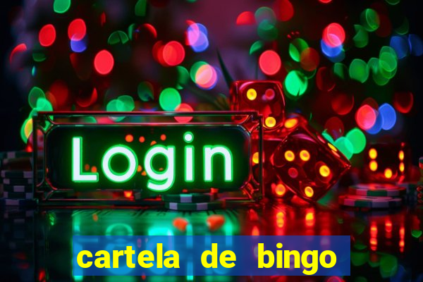 cartela de bingo pra imprimir