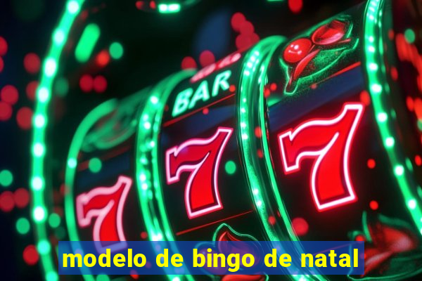 modelo de bingo de natal