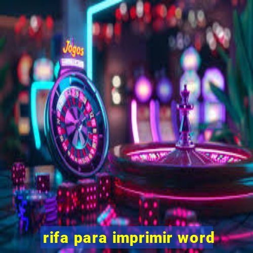 rifa para imprimir word