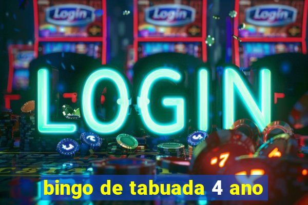 bingo de tabuada 4 ano