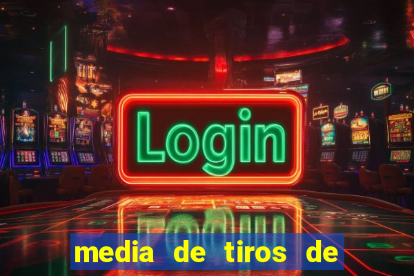 media de tiros de meta por jogo