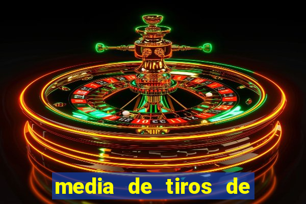 media de tiros de meta por jogo