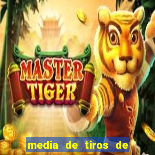 media de tiros de meta por jogo