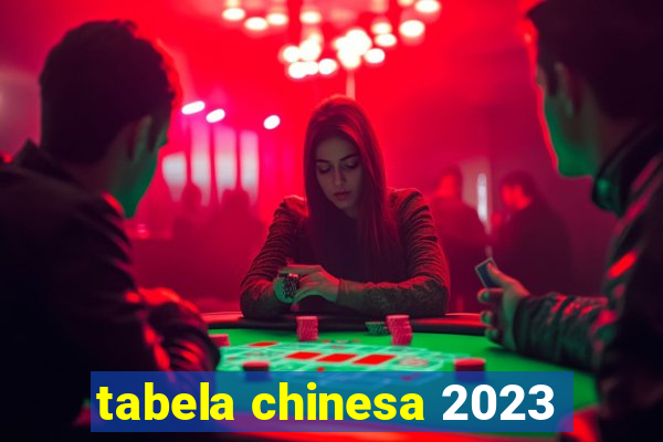 tabela chinesa 2023