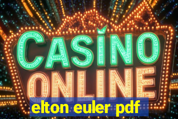 elton euler pdf