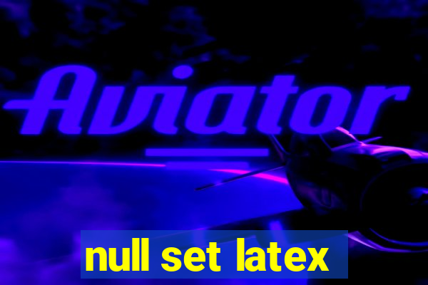 null set latex