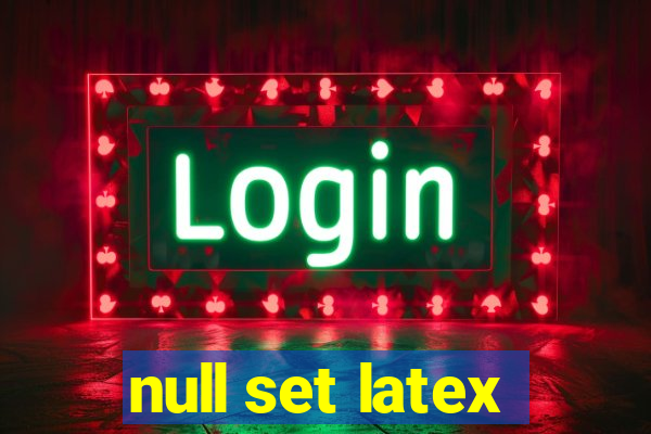 null set latex