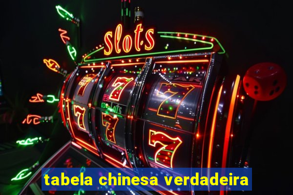 tabela chinesa verdadeira