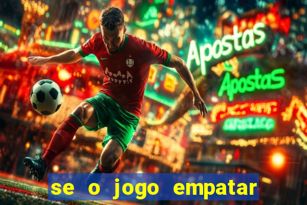 se o jogo empatar hoje quem ganha