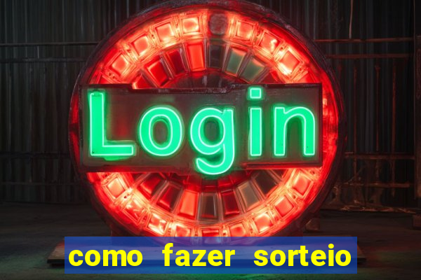 como fazer sorteio de cores online