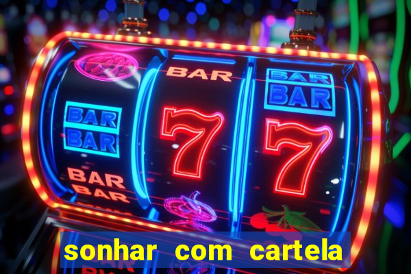 sonhar com cartela de bingo