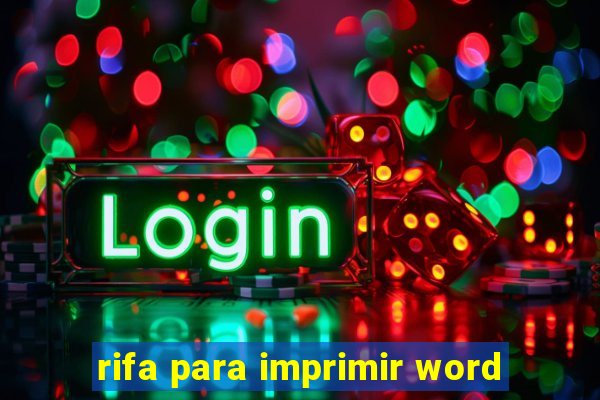 rifa para imprimir word